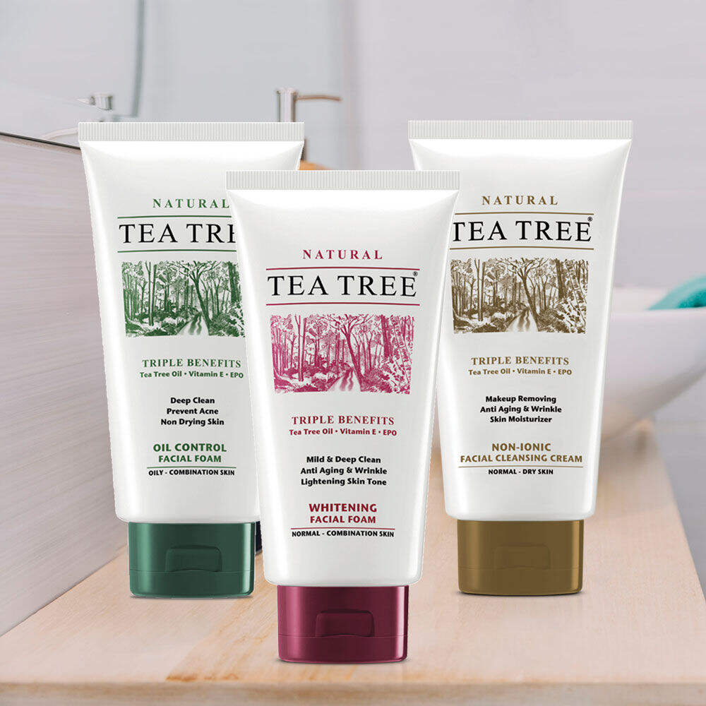 tea tree oil control facial foam