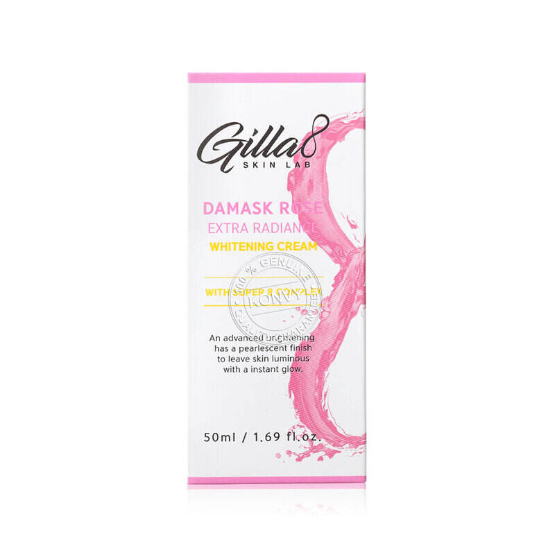 cara pakai gilla8 damask rose extra radiance whitening cream