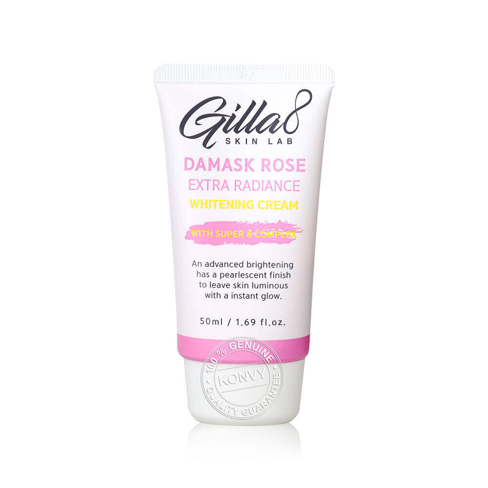 cara pakai gilla8 damask rose extra radiance whitening cream
